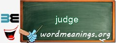 WordMeaning blackboard for judge